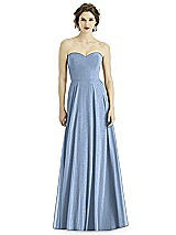 Front View Thumbnail - Cloudy Silver After Six Shimmer Bridesmaid Dress 1504LS