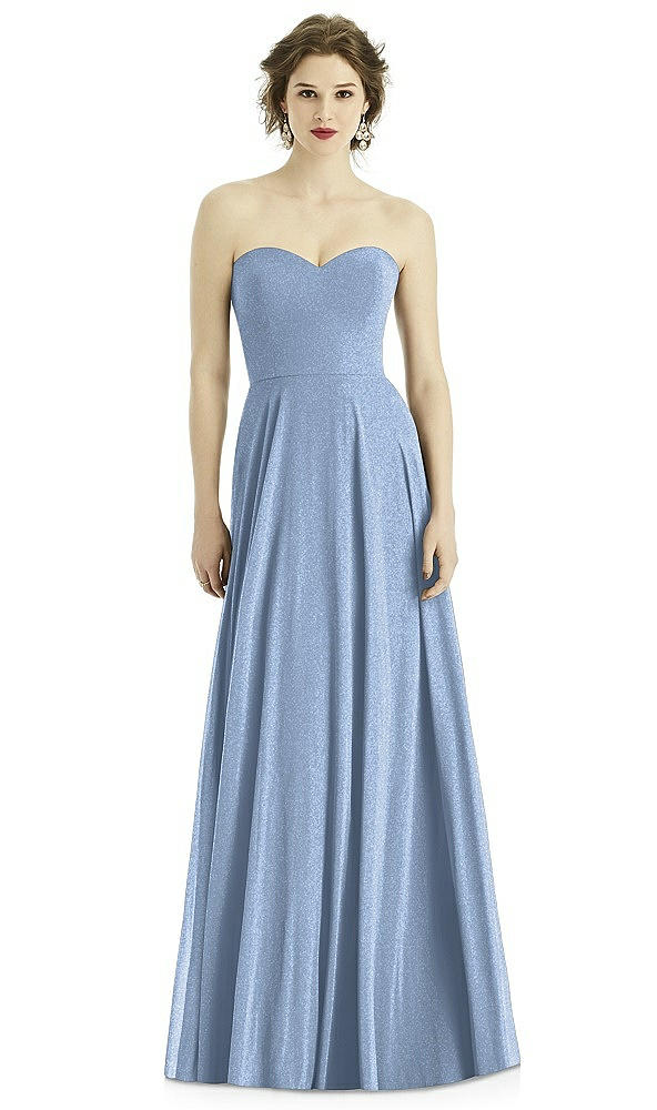 Front View - Cloudy Silver After Six Shimmer Bridesmaid Dress 1504LS