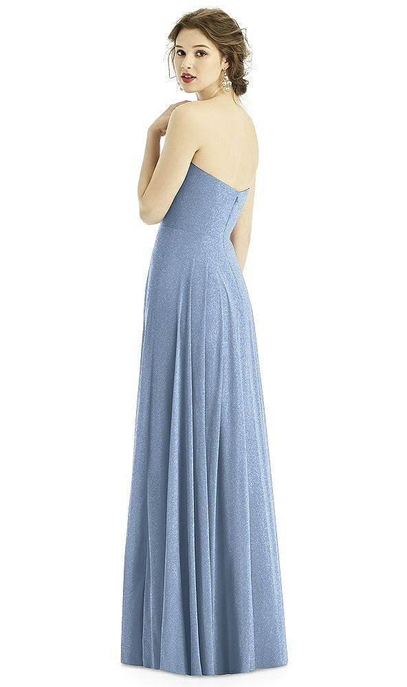 Back View - Cloudy Silver After Six Shimmer Bridesmaid Dress 1504LS
