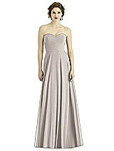 Front View Thumbnail - Taupe Silver After Six Shimmer Bridesmaid Dress 1504LS