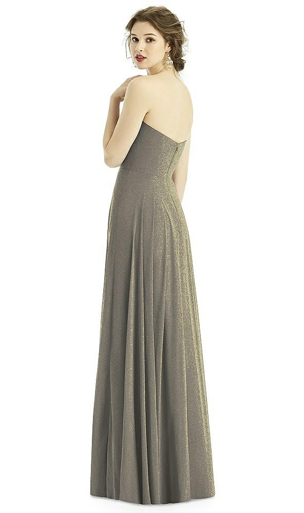Back View - Mocha Gold After Six Shimmer Bridesmaid Dress 1504LS