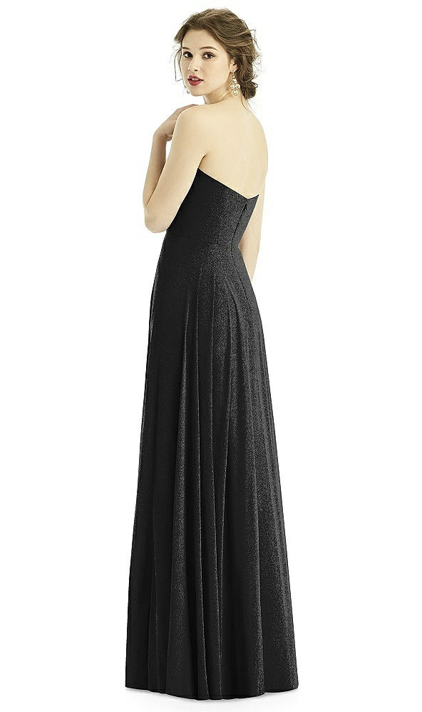 Back View - Black Silver After Six Shimmer Bridesmaid Dress 1504LS