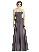 Front View Thumbnail - Stormy Silver After Six Shimmer Bridesmaid Dress 1504LS
