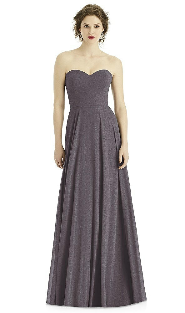 Front View - Stormy Silver After Six Shimmer Bridesmaid Dress 1504LS