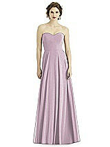 Front View Thumbnail - Suede Rose Silver After Six Shimmer Bridesmaid Dress 1504LS