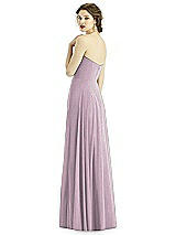 Rear View Thumbnail - Suede Rose Silver After Six Shimmer Bridesmaid Dress 1504LS