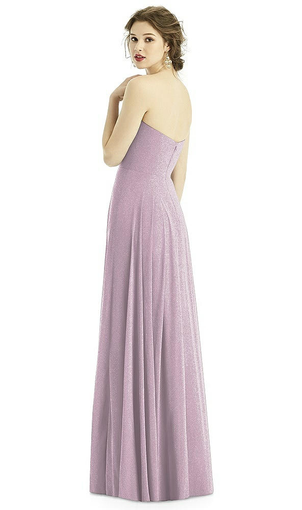 Back View - Suede Rose Silver After Six Shimmer Bridesmaid Dress 1504LS