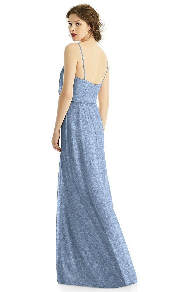 Back View - Cloudy Silver After Six Shimmer Bridesmaid Dress 1505LS