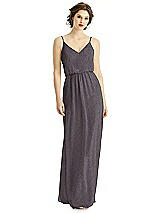 Front View Thumbnail - Stormy Silver After Six Shimmer Bridesmaid Dress 1505LS