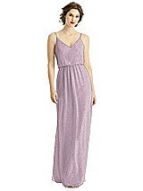 Front View Thumbnail - Suede Rose Silver After Six Shimmer Bridesmaid Dress 1505LS
