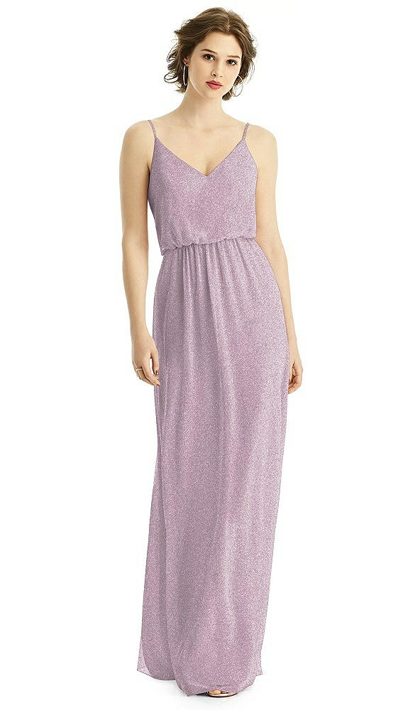 Front View - Suede Rose Silver After Six Shimmer Bridesmaid Dress 1505LS