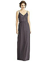 Front View Thumbnail - Stormy Silver After Six Shimmer Bridesmaid Dress 1506LS