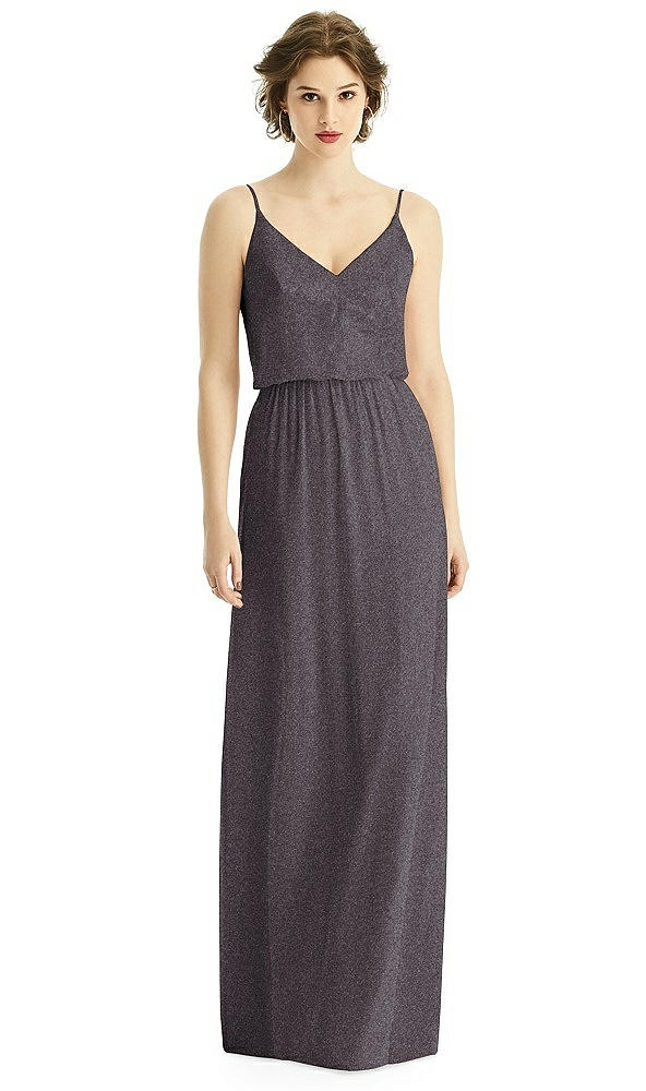 Front View - Stormy Silver After Six Shimmer Bridesmaid Dress 1506LS