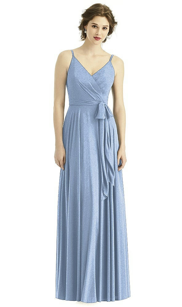 Front View - Cloudy Silver After Six Shimmer Bridesmaid Dress 1511LS