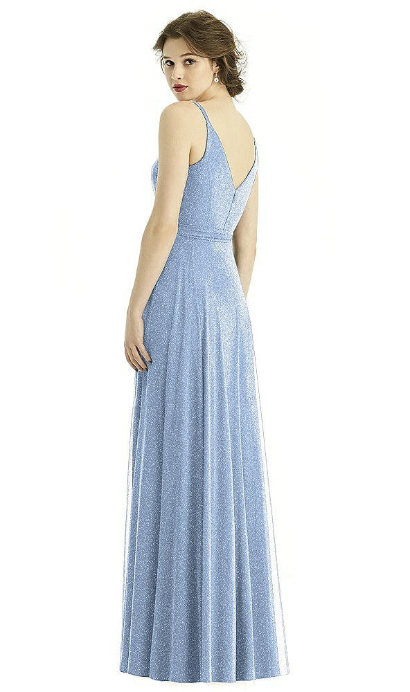 Back View - Cloudy Silver After Six Shimmer Bridesmaid Dress 1511LS
