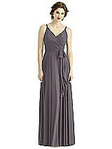 Front View Thumbnail - Stormy Silver After Six Shimmer Bridesmaid Dress 1511LS
