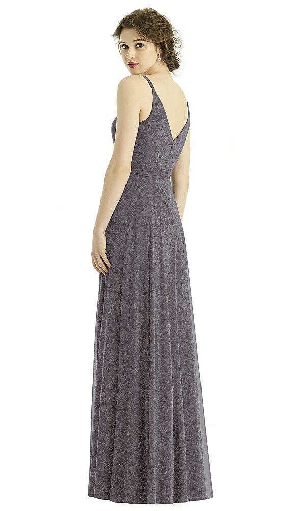 Back View - Stormy Silver After Six Shimmer Bridesmaid Dress 1511LS