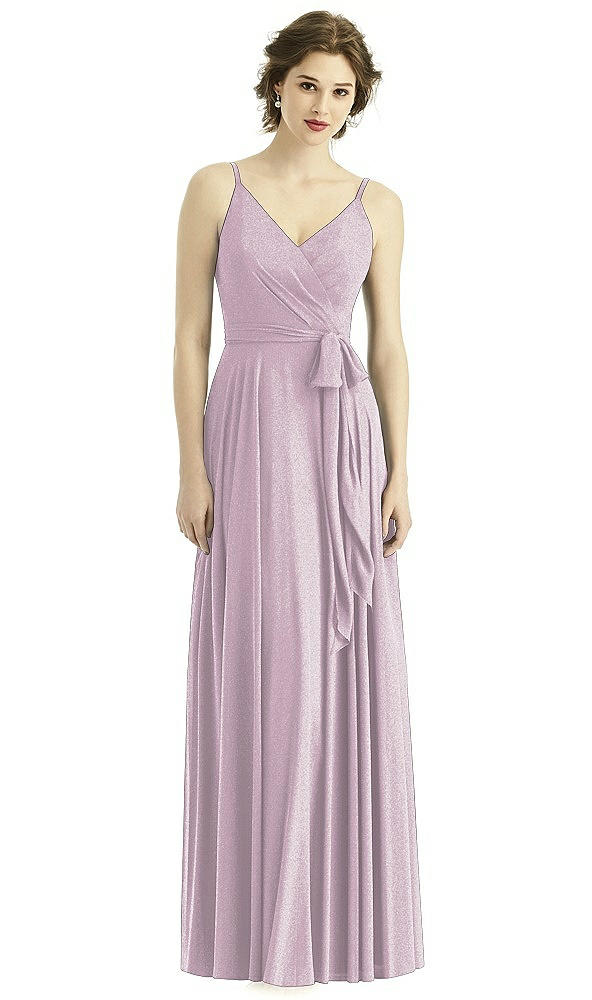 Front View - Suede Rose Silver After Six Shimmer Bridesmaid Dress 1511LS