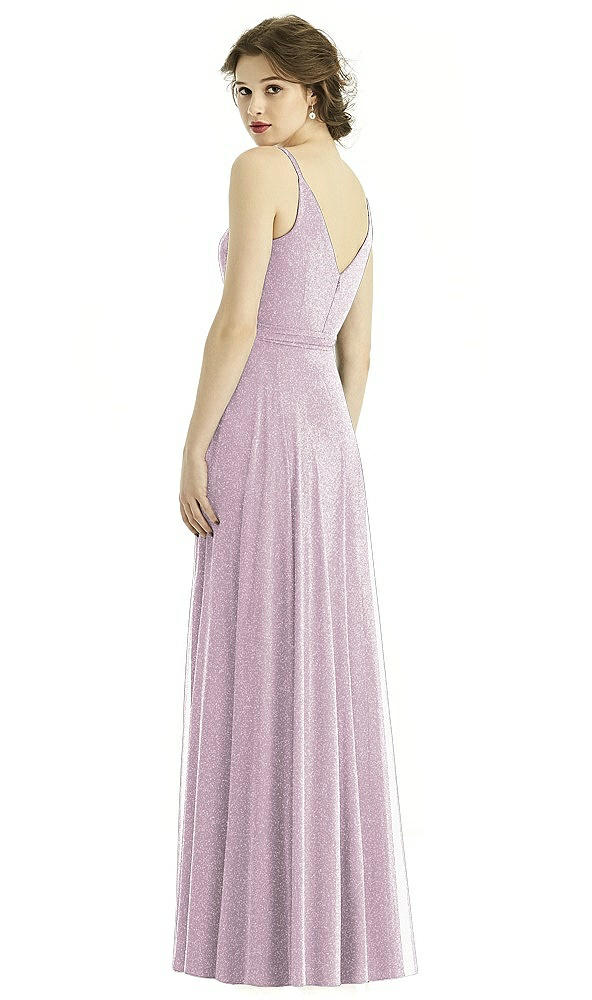 Back View - Suede Rose Silver After Six Shimmer Bridesmaid Dress 1511LS