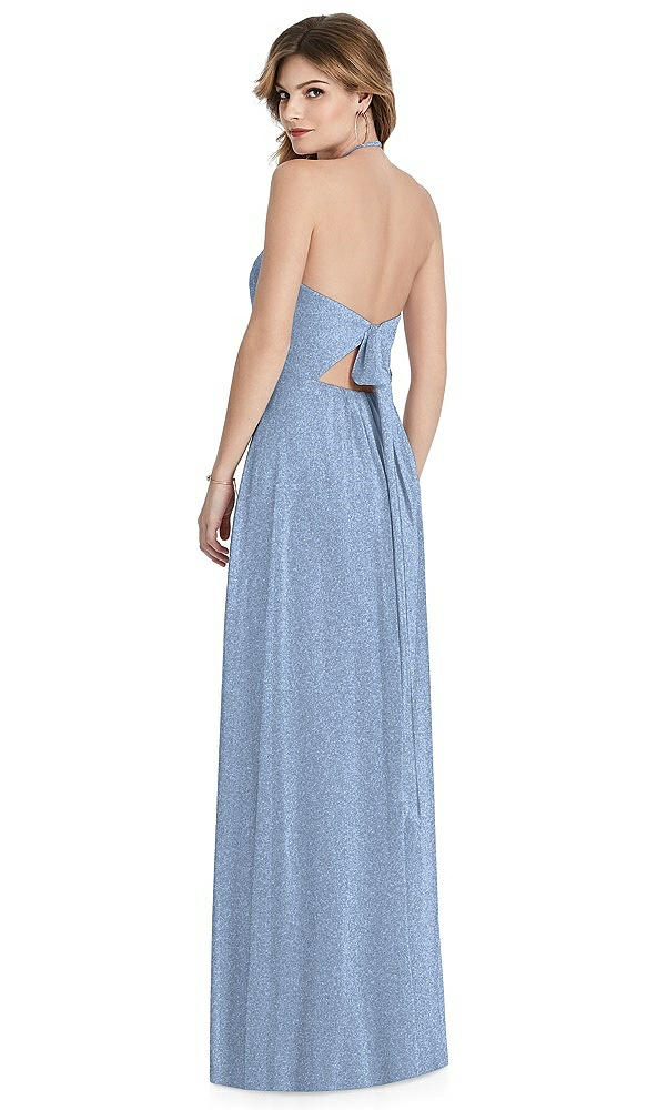 Back View - Cloudy Silver After Six Shimmer Bridesmaid Dress 1515LS