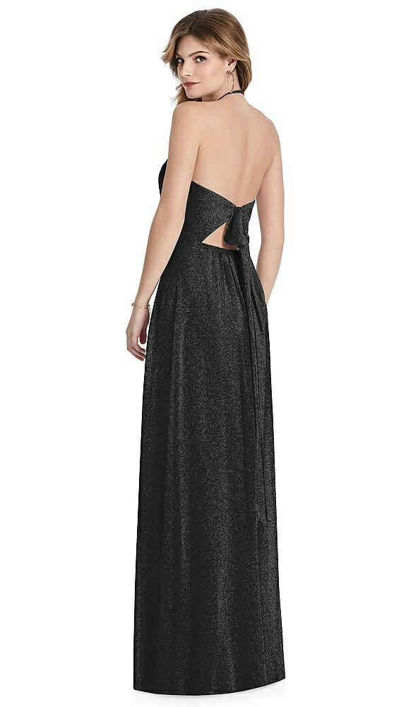 Back View - Black Silver After Six Shimmer Bridesmaid Dress 1515LS