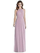 Front View Thumbnail - Suede Rose Silver After Six Shimmer Bridesmaid Dress 1515LS