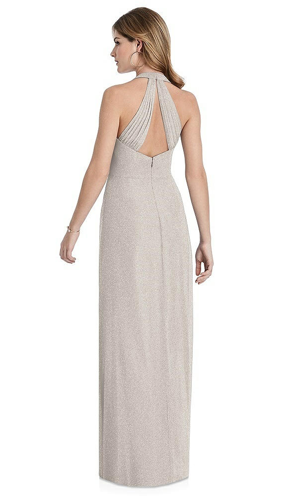 Back View - Taupe Silver After Six Shimmer Bridesmaid Dress 1516LS