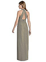 Rear View Thumbnail - Mocha Gold After Six Shimmer Bridesmaid Dress 1516LS