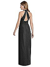 Rear View Thumbnail - Black Silver After Six Shimmer Bridesmaid Dress 1516LS
