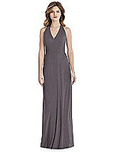 Front View Thumbnail - Stormy Silver After Six Shimmer Bridesmaid Dress 1516LS