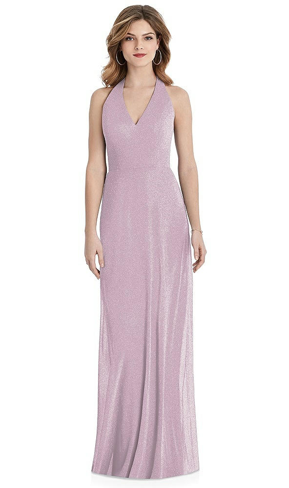 Front View - Suede Rose Silver After Six Shimmer Bridesmaid Dress 1516LS