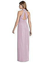 Rear View Thumbnail - Suede Rose Silver After Six Shimmer Bridesmaid Dress 1516LS