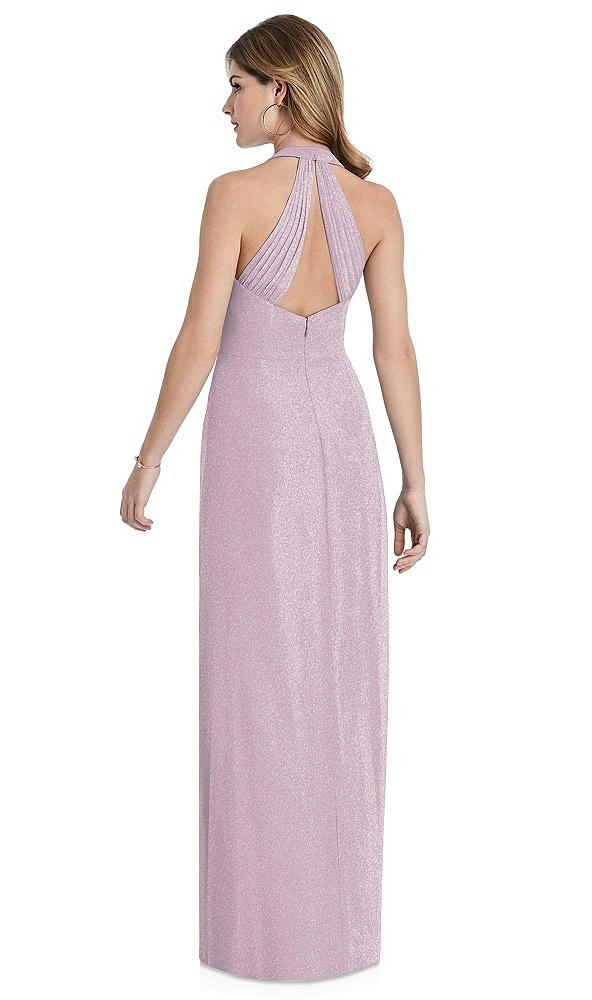 Back View - Suede Rose Silver After Six Shimmer Bridesmaid Dress 1516LS