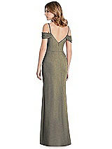 Rear View Thumbnail - Mocha Gold After Six Shimmer Bridesmaid Dress 1517LS
