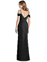 Rear View Thumbnail - Black Silver After Six Shimmer Bridesmaid Dress 1517LS