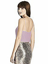 Rear View Thumbnail - Suede Rose Silver After Six Shimmer Bridesmaid Top T1507LS