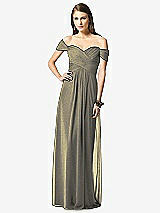 Front View Thumbnail - Mocha Gold Dessy Shimmer Bridesmaid Dress 2844LS