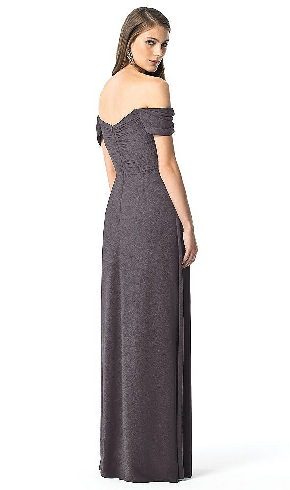 Back View - Stormy Silver Dessy Shimmer Bridesmaid Dress 2844LS