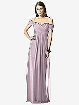 Front View Thumbnail - Suede Rose Silver Dessy Shimmer Bridesmaid Dress 2844LS
