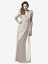 Front View Thumbnail - Taupe Silver Dessy Shimmer Bridesmaid Dress 2874LS