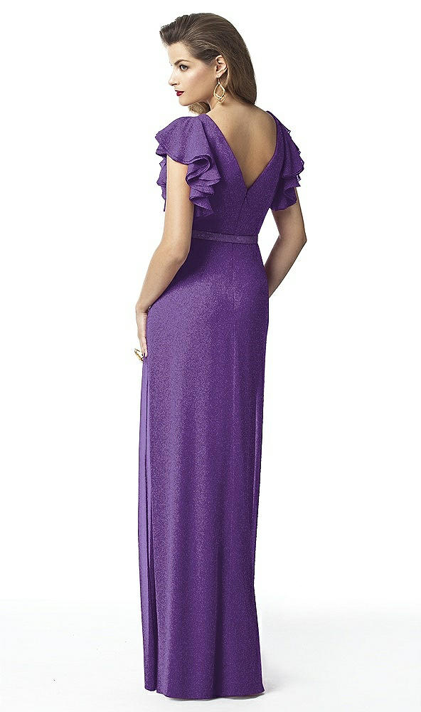 Back View - Majestic Gold Dessy Shimmer Bridesmaid Dress 2874LS
