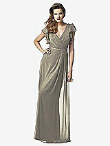 Front View Thumbnail - Mocha Gold Dessy Shimmer Bridesmaid Dress 2874LS