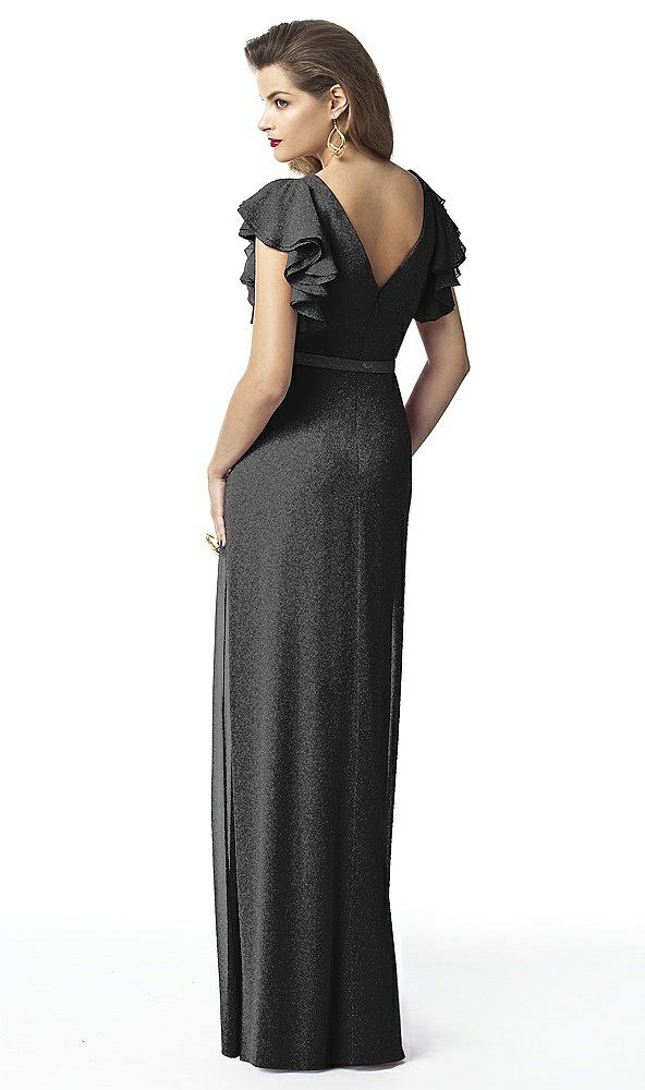 Back View - Black Silver Dessy Shimmer Bridesmaid Dress 2874LS