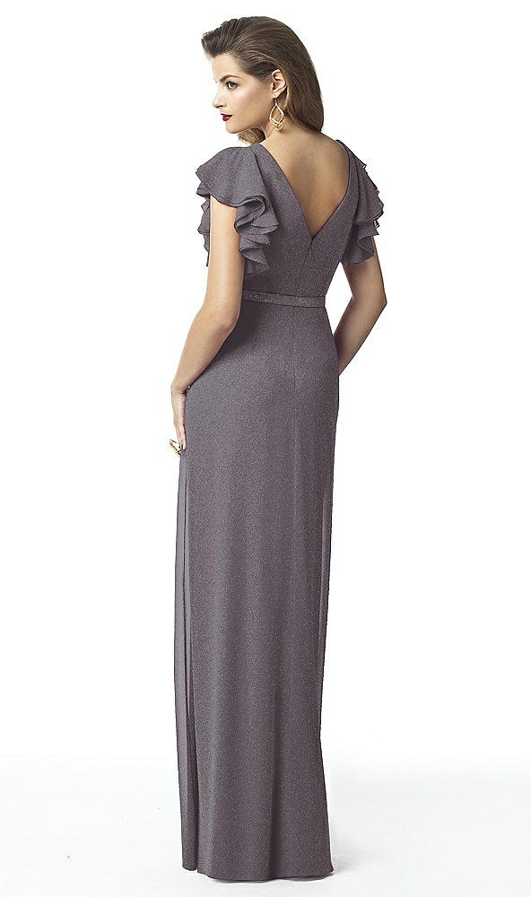 Back View - Stormy Silver Dessy Shimmer Bridesmaid Dress 2874LS