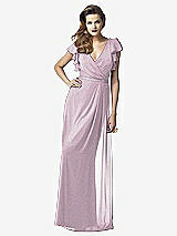 Front View Thumbnail - Suede Rose Silver Dessy Shimmer Bridesmaid Dress 2874LS