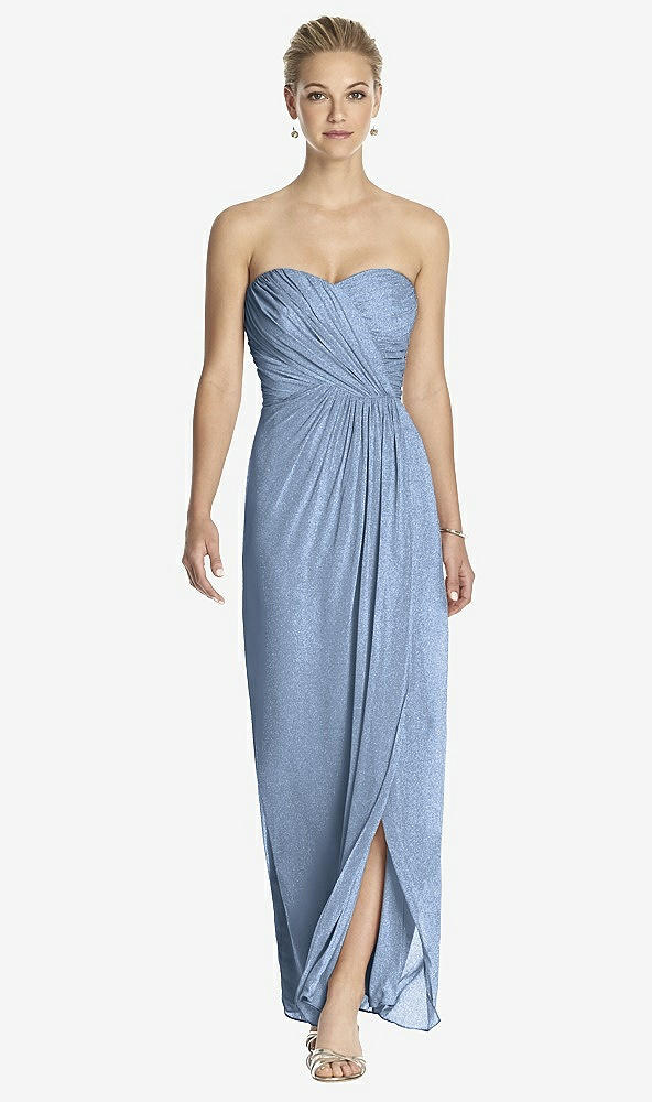Front View - Cloudy Silver Dessy Shimmer Bridesmaid Dress 2882LS