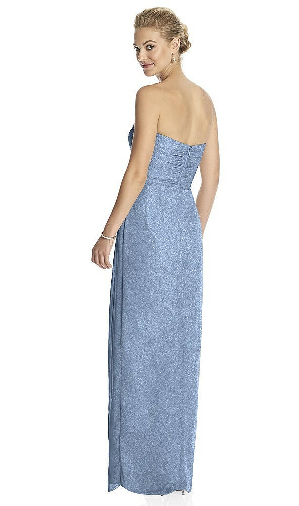 Back View - Cloudy Silver Dessy Shimmer Bridesmaid Dress 2882LS