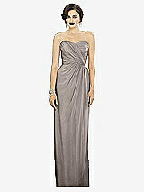 Alt View 1 Thumbnail - Taupe Silver Dessy Shimmer Bridesmaid Dress 2882LS