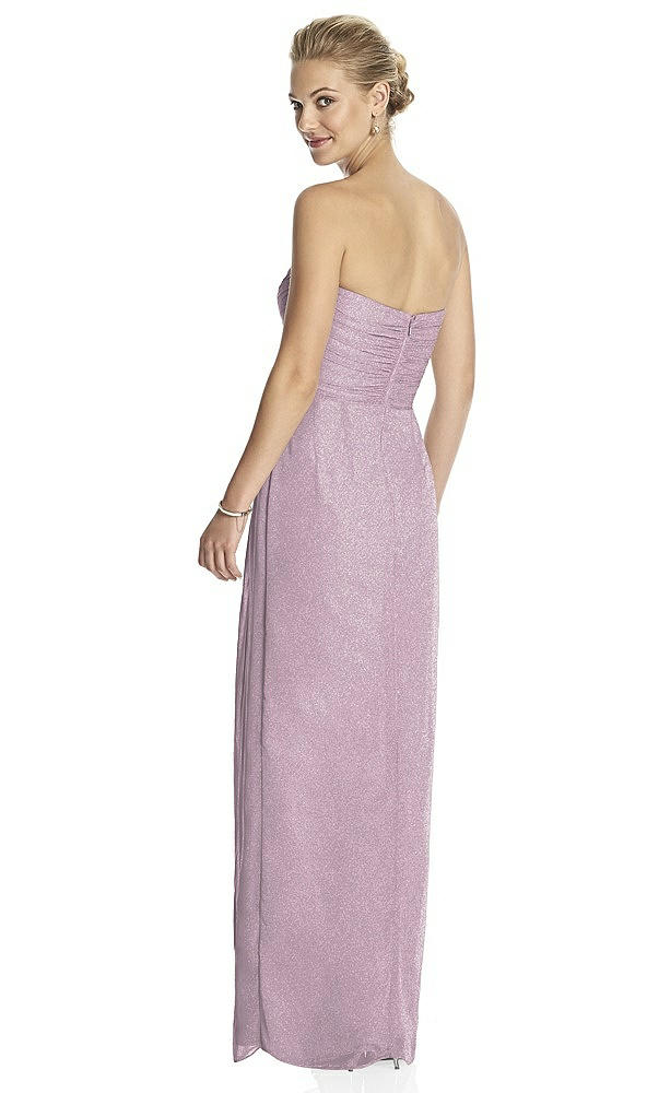 Back View - Suede Rose Silver Dessy Shimmer Bridesmaid Dress 2882LS