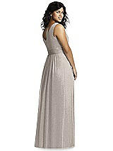 Rear View Thumbnail - Taupe Silver Dessy Shimmer Bridesmaid Dress 2894LS
